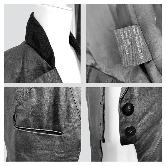 SCATOLA genuine leather Vest with sheer details - Picture 5 of 5